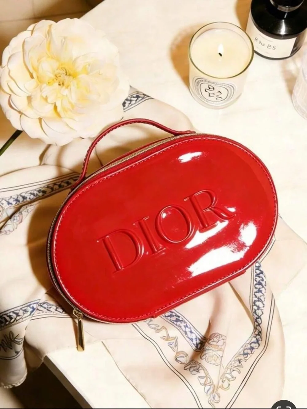 Dior Red Patent Oval Cosmetic Casem VIP GWP